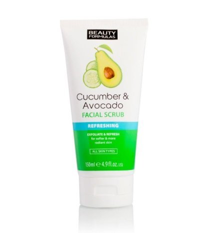 Beauty Formulas - Cucumber & Avocado Refreshing Facial Scrub - 150ml