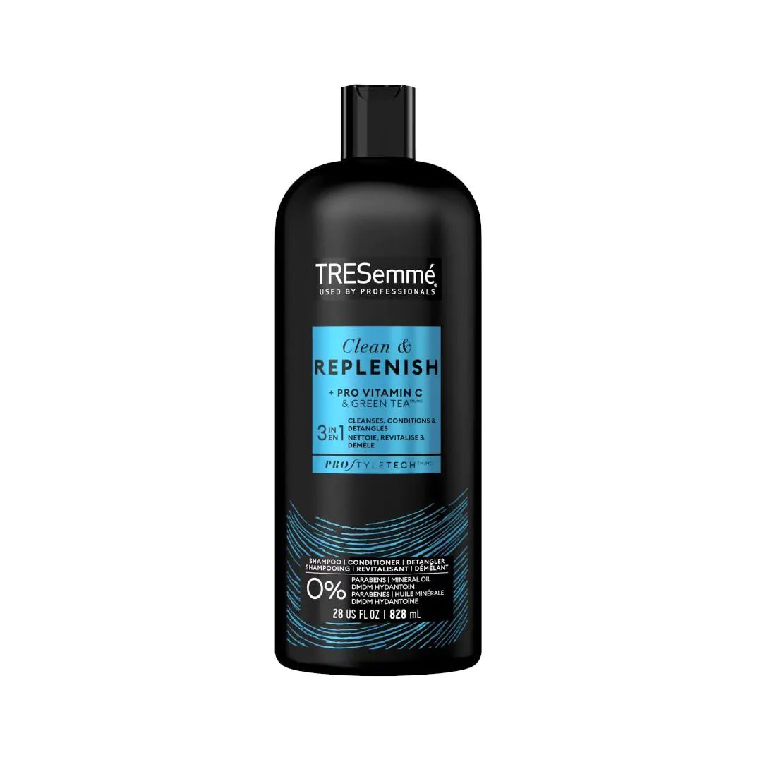 Tresemme Cleanse & Replenish 3 in 1 Shampoo Conditioner & Detangler - 828ML